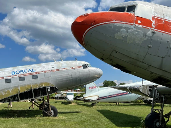 No wings, dents in the fuselage: