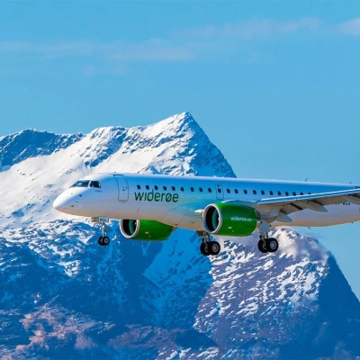 (strich:Reichweite) Die neuen Jets sollen Widerøe-Kunden nicht nur von einem Ende Nor­wegens an das andere bringen, sondern auch neue euro­päische Ziele an­fliegen.