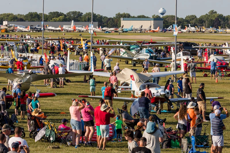 Camping on the airfield: