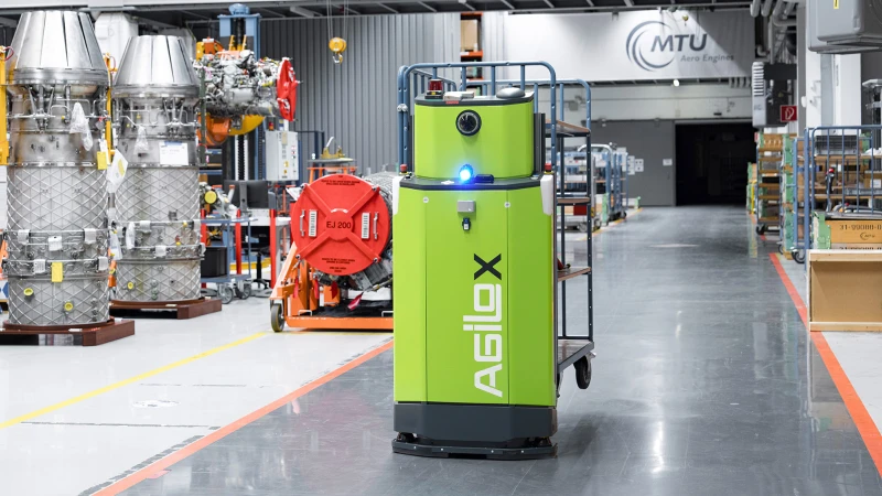 Effizient und gut vernetzt: Fahrerlose Transportsysteme bei der MTU