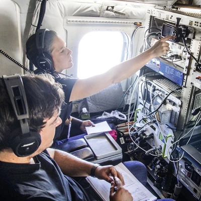 Now flying lab equipment instead of vacationers: Measuring instrumentation on board the DLR's A320 ATRA, which was previously operated by holiday airline Niki.