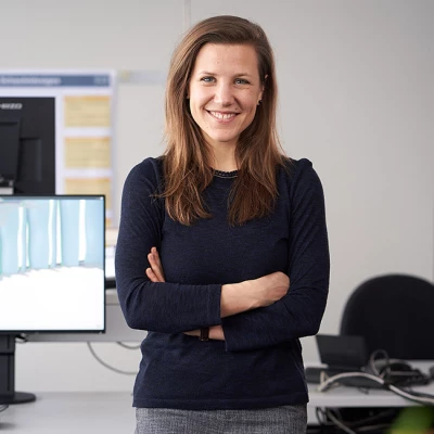 Dr. Urška Zore programs 3D tools that MTU developers use to design even quieter, more fuel-efficient engines.